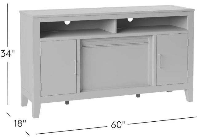 Jofran Inc. Painted Canyon Brown Media Console with Electric Fireplace -3