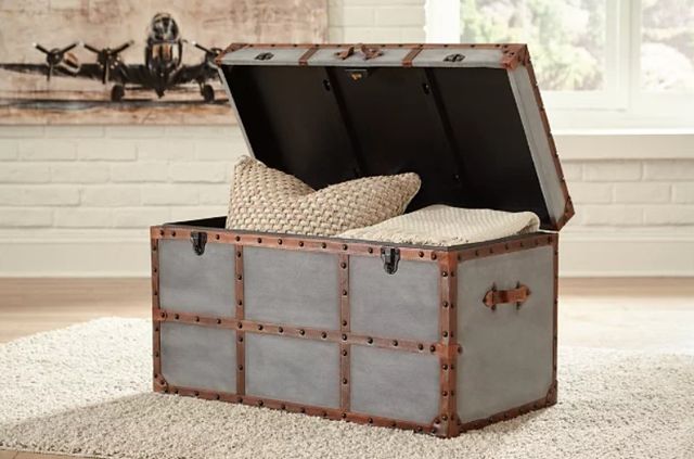 Signature Design by Ashley® Amsel Gray Storage Trunk-4