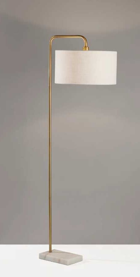 Adesso® Justine White Floor Lamp-3