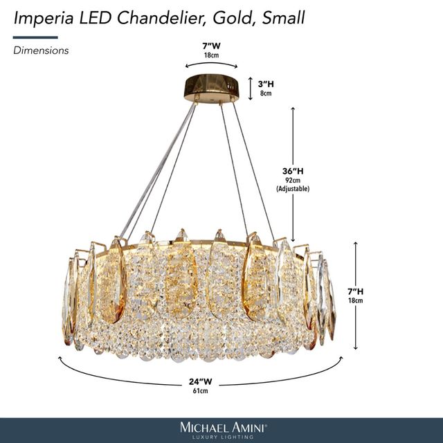Michael Amini® Imperia Gold Small LED Chandelier-2