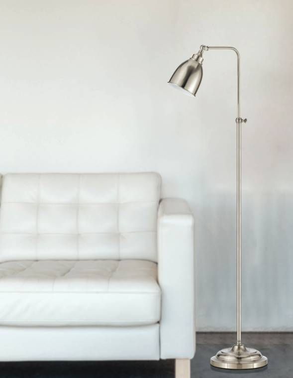 Cal® Lighting & Accessories Pharmacy Brushed Steel Floor Lamp with Adjust Pole-2