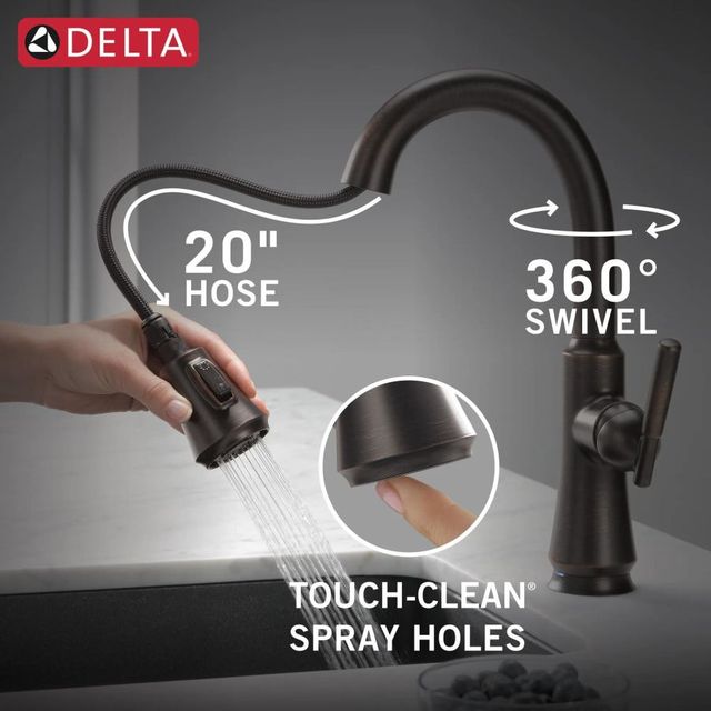 Delta Coranto® Venetian Bronze Single Handle Bar/Prep Faucet with Touch2O® Technology-4