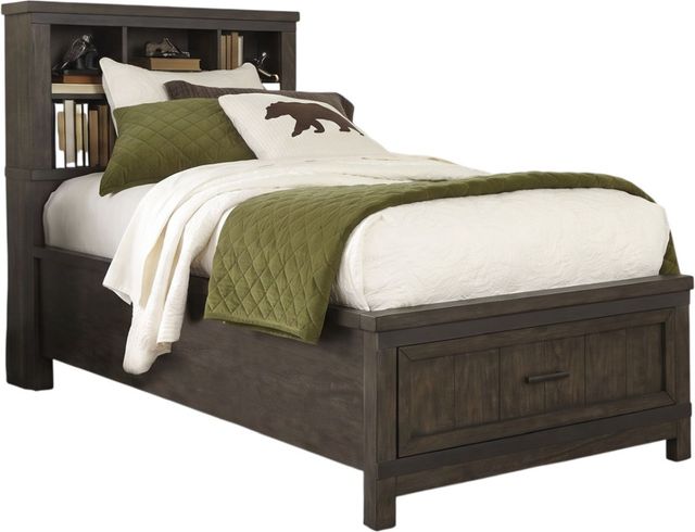 Liberty Furniture Thornwood Hills 3-Piece Rock Beaten Brown Twin Youth Bookcase Bedroom Set-1