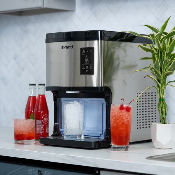 Avanti® 11” 33 lb. Stainless Steel Ice Maker-1