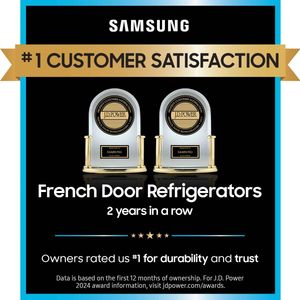 Samsung Bespoke 36 in. 28.6 Cu. Ft. Charcoal Glass Top/Stainless Steel French Door Refrigerator
