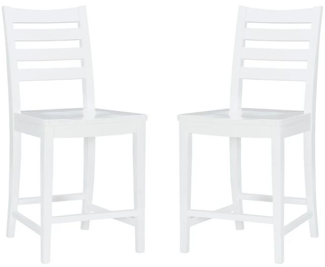 Linon Felicia 2-Piece White Counter Stool-0