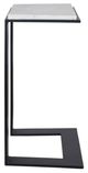 Uttermost® Kenora White Marble Top Accent Table with Black Base-4