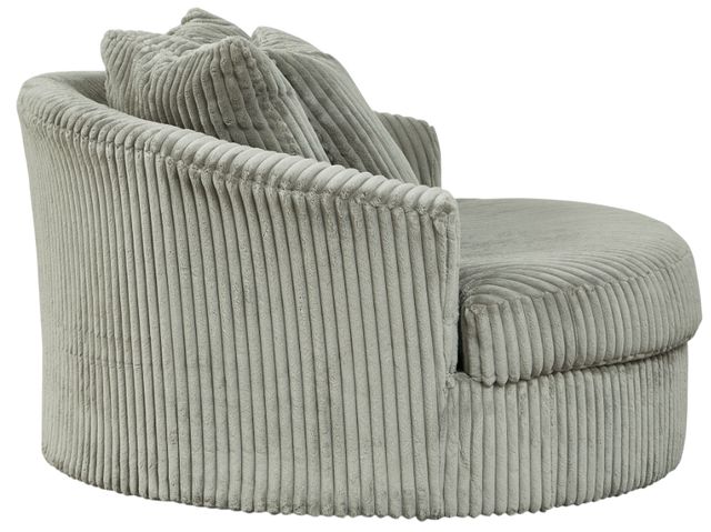 Signature Design by Ashley® Lindyn Fog Oversized Swivel Accent Chair-3