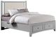 Vaughan-Bassett Bonanza Gray/Linen King Upholstered Panel Storage Bed-0