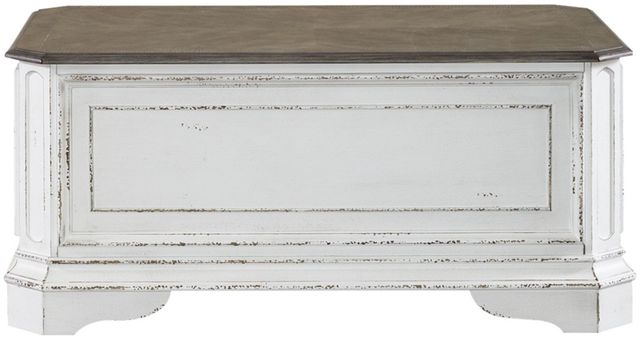 Liberty Furniture Magnolia Manor Antique White/Weathered Bark Storage Trunk-2