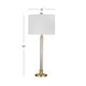 Bassett Mirror Yukon Antique Brass Table Lamp-2