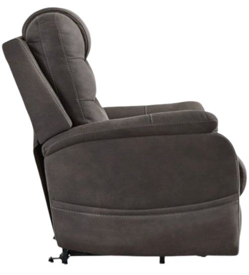 Signature Design by Ashley® Snowfield Gunmetal Power Lift Recliner-2