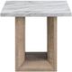 Global Furniture USA T02 White End Table with Natural Base-1