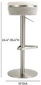 TOV Furniture Astro Gray/White Adjustable Stool-2