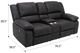 Emerald Home Navaro Black Manual Reclining Loveseat-3