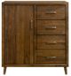Elements International Malibu Walnut 4-Drawer Chest-1