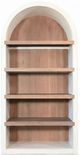 Sunny Designs™ Logan Marble White/Oak Grove Arched Bookcase-2