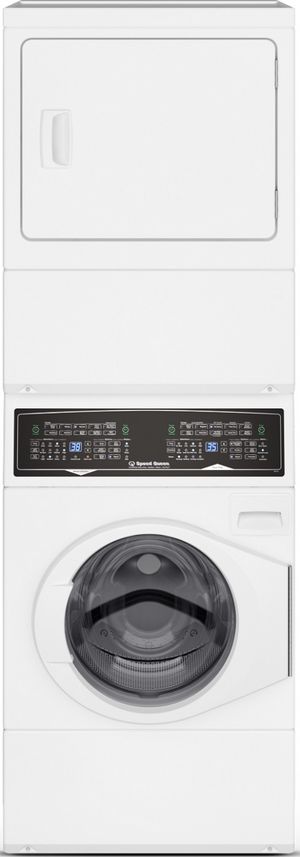 Speed Queen SF7 3.5 Washer, 7.0 Cu. Ft Electric Dryer White Stack Laundry