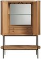 Universal Explore Home™ New Modern Linnea Aged Satin Pewter/Natural Oak Bar Cabinet-3