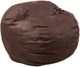 CordaRoy's® Original Coffee Faux Leather Queen Bean Bag Chair-0