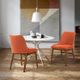 Armen Living Azalea 2-Piece Orange Dining Chairs-2