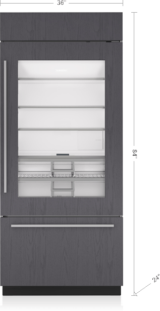 Sub-Zero® Classic Series 36 in. 20.8 Cu. Ft. Panel Ready Bottom Freezer Refrigerator-1