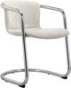 Moe's Home Collection Freeman 2-Piece Blended Cream/Chrome Frame Dining Chair Set-0