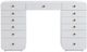TOV Furniture Hollywood 2-Piece White 56" Large Desk with LED Panel Vanity Set-4