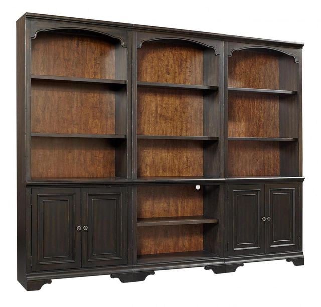 Aspenhome® Hampton Black Cherry Door Bookcase-1