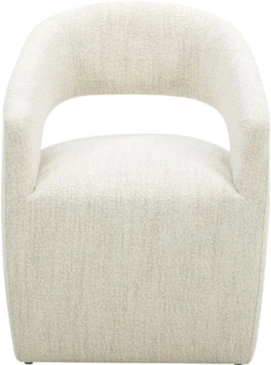 Moe's Home Collection Barrow White Mist Rolling Dining Chair-1
