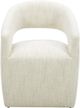 Moe's Home Collection Barrow White Mist Rolling Dining Chair-1