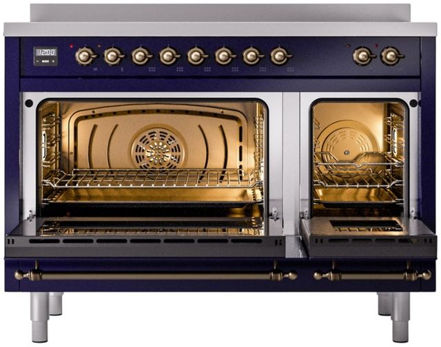 Ilve® Nostalgie II Series 48" Blue Pro Style Induction Range-1