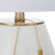 A & B Home Gold/White Table Lamp with Drum Shade and Two Tassel Accents-3
