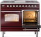 Ilve® Nostalgie II Series 40" Burgundy Pro Style Dual Fuel Range-3