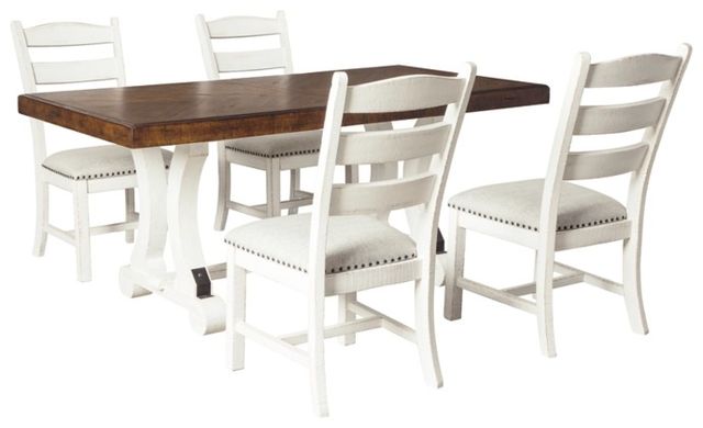 Signature Design by Ashley® Valebeck 5-Piece White/Brown Dining Set-0