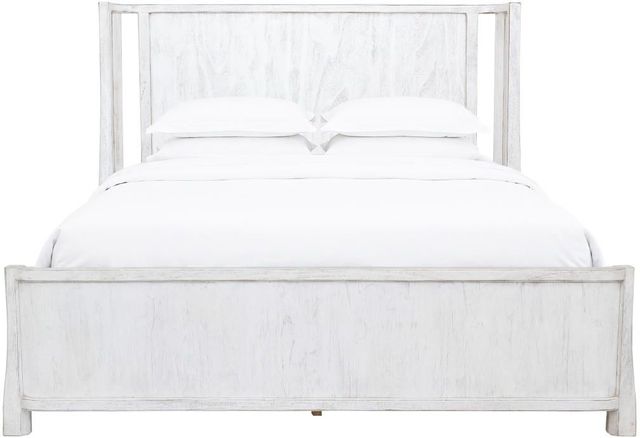 International Furniture Direct White Roots White Queen Panel Bed-2