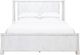 International Furniture Direct White Roots White Queen Panel Bed-2