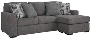 Signature Design by Ashley® Gardiner Pewter Chaise Sofa
