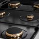 ZLINE Paramount Series Autograph Edition 36" Satin Stainless Steel Gas Cooktop with Polished Gold Accents-4