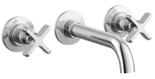KOHLER® Castia™ Polished Chrome Wall-Mount Bathroom Sink Faucet Trim-0
