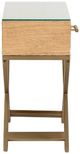 Wildwood Lamps Wildwood Vieux Carre Natural End Table with Glass Top-2