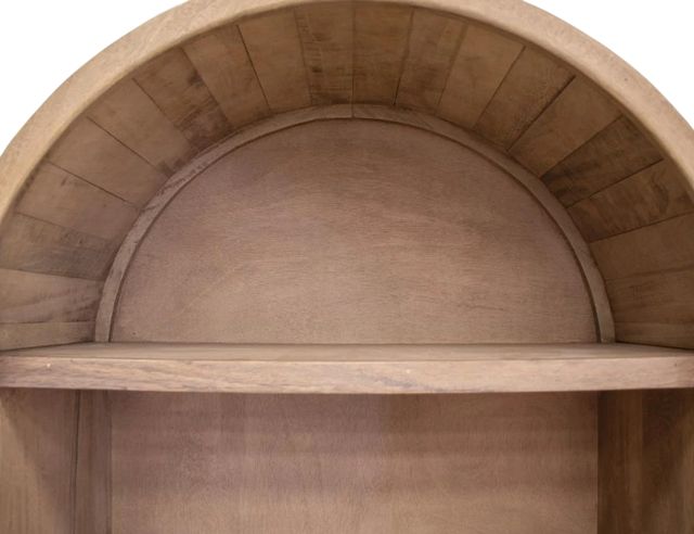 International Furniture Direct Natural Parota Brown Bookcase-3