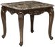 Homelegance® Balthasar Marble Top End Table with Cherry Base-0