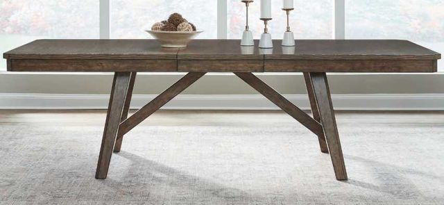 Liberty Furniture Carolina Park 7-Piece Amber Brown/Cream Trestle Dining Set-2