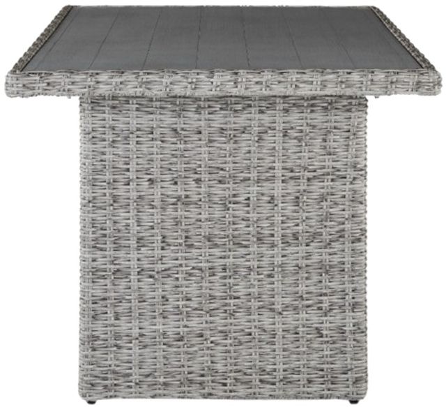Signature Design by Ashley® Naples Beach Light Gray Outdoor Stainless Steel/Wicker Multi-Use Table-2