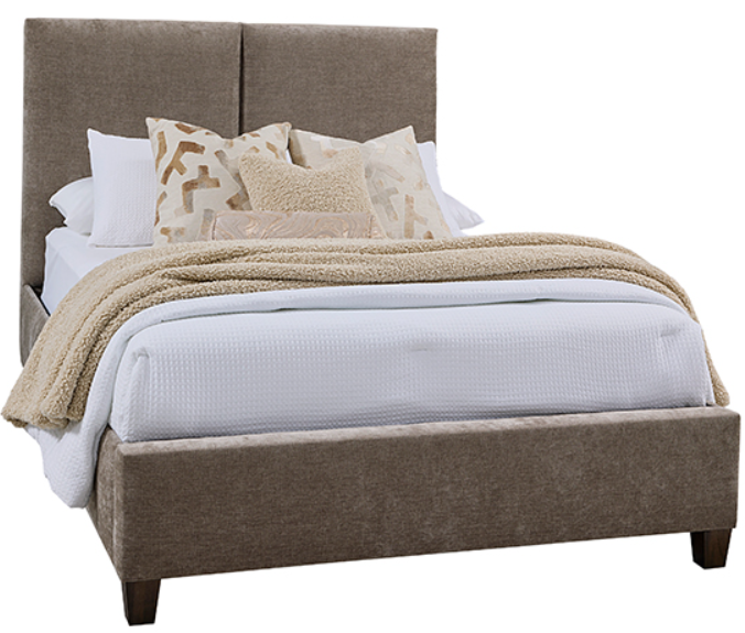 Artisan & Post by Vaughan-Bassett Joinery Brindle Gray/Washed White Oak King Upholstered Panel Bed