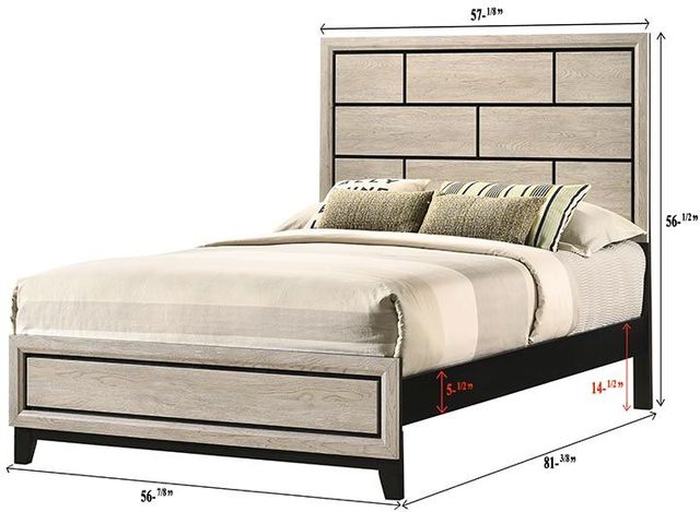 Crown Mark Akerson Chalk Full Panel Youth Bed-3