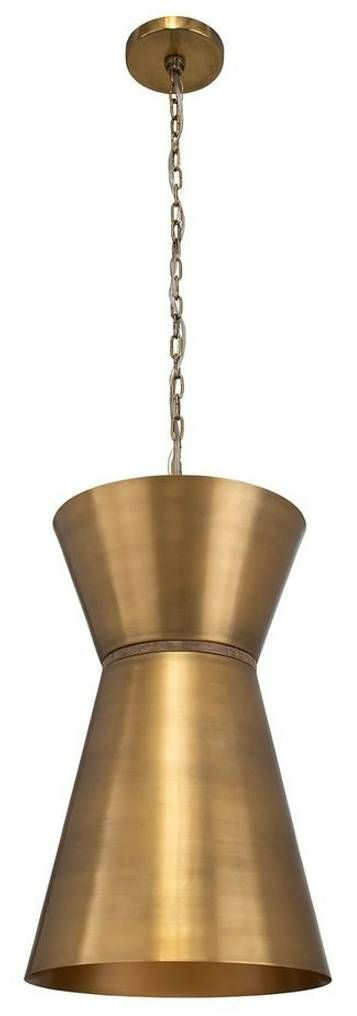Uttermost® Crocker Antique Brass Pendant-0