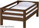 Crate Designs™ Furniture Brindle Twin Ladder End Upper Bunk Bed-0