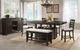 Elements International Colorado Dining 6 Piece Set with 4 Side Chairs and Dining Bench-5